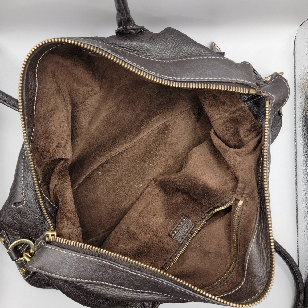 VTG Céline East/West Shoulder Bag in Stitched Brown Leather w/COA - Picture 13 of 16